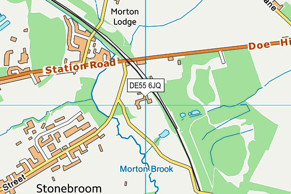 DE55 6JQ map - OS VectorMap District (Ordnance Survey)