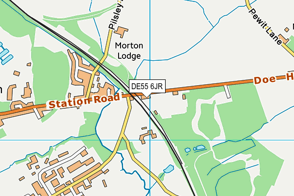 DE55 6JR map - OS VectorMap District (Ordnance Survey)