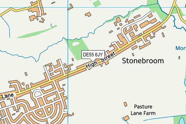 DE55 6JY map - OS VectorMap District (Ordnance Survey)