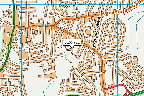 DE55 7LE map - OS VectorMap District (Ordnance Survey) DE55 7LE map - OS VectorMap District (Ordnance Survey)