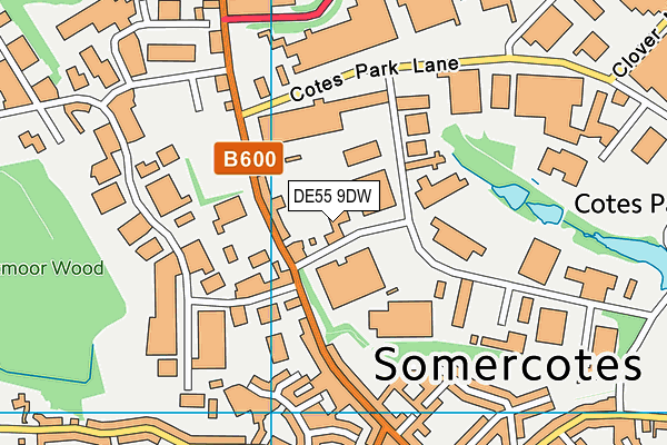 DE55 9DW map - OS VectorMap District (Ordnance Survey) DE55 9DW map - OS VectorMap District (Ordnance Survey)