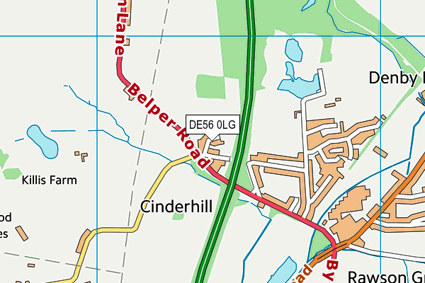 DE56 0LG map - OS VectorMap District (Ordnance Survey) DE56 0LG map - OS VectorMap District (Ordnance Survey)