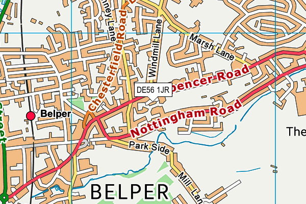DE56 1JR map - OS VectorMap District (Ordnance Survey)