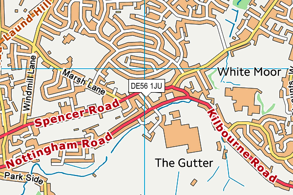 DE56 1JU map - OS VectorMap District (Ordnance Survey)