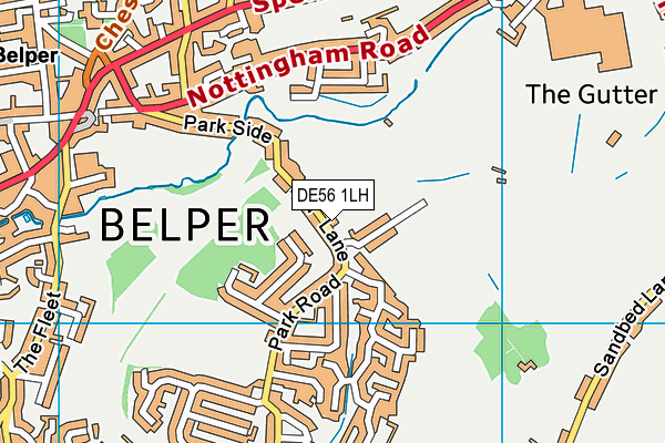DE56 1LH map - OS VectorMap District (Ordnance Survey)