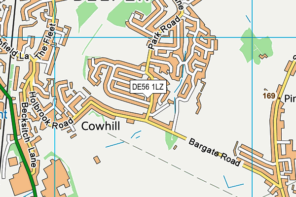 DE56 1LZ map - OS VectorMap District (Ordnance Survey)
