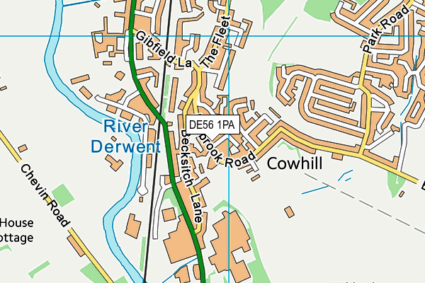 DE56 1PA map - OS VectorMap District (Ordnance Survey)