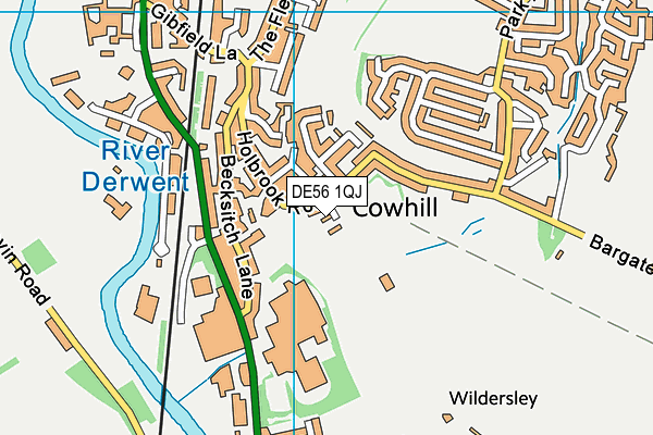 DE56 1QJ map - OS VectorMap District (Ordnance Survey)