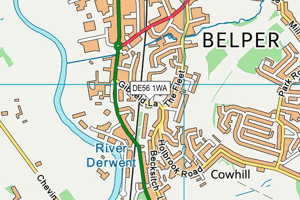 DE56 1WA map - OS VectorMap District (Ordnance Survey) DE56 1WA map - OS VectorMap District (Ordnance Survey)