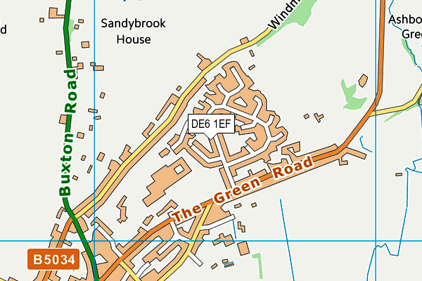 DE6 1EF map - OS VectorMap District (Ordnance Survey) DE6 1EF map - OS VectorMap District (Ordnance Survey)