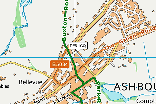 DE6 1GQ map - OS VectorMap District (Ordnance Survey) DE6 1GQ map - OS VectorMap District (Ordnance Survey)