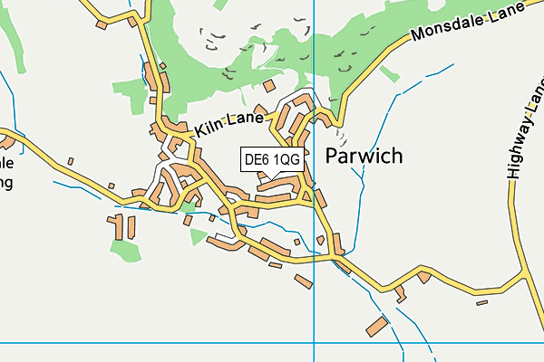 DE6 1QG map - OS VectorMap District (Ordnance Survey)