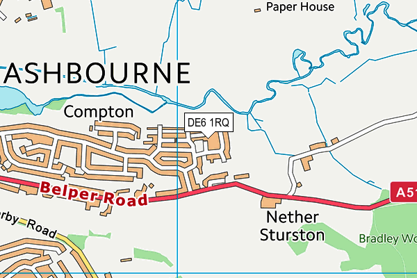 DE6 1RQ map - OS VectorMap District (Ordnance Survey)