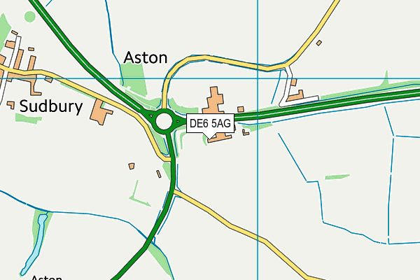 DE6 5AG map - OS VectorMap District (Ordnance Survey) DE6 5AG map - OS VectorMap District (Ordnance Survey)