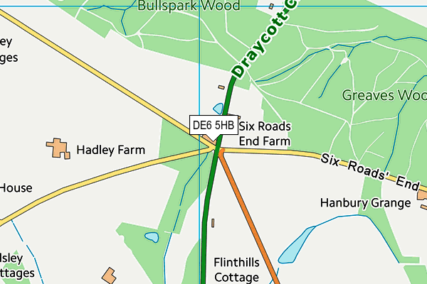 DE6 5HB map - OS VectorMap District (Ordnance Survey) DE6 5HB map - OS VectorMap District (Ordnance Survey)
