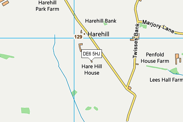 DE6 5HJ map - OS VectorMap District (Ordnance Survey)