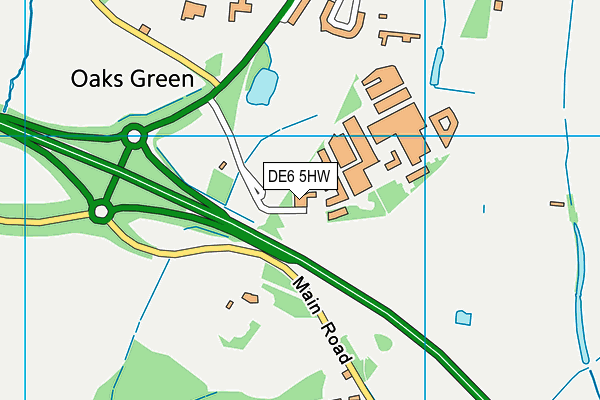 DE6 5HW map - OS VectorMap District (Ordnance Survey) DE6 5HW map - OS VectorMap District (Ordnance Survey)