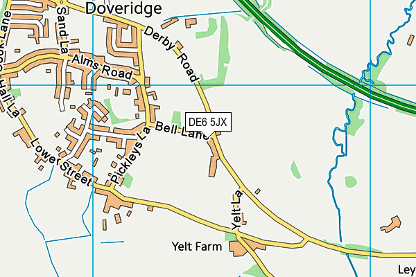 DE6 5JX map - OS VectorMap District (Ordnance Survey) DE6 5JX map - OS VectorMap District (Ordnance Survey)