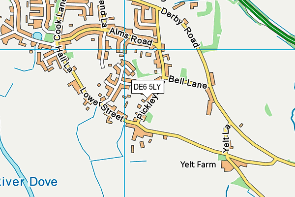 DE6 5LY map - OS VectorMap District (Ordnance Survey) DE6 5LY map - OS VectorMap District (Ordnance Survey)