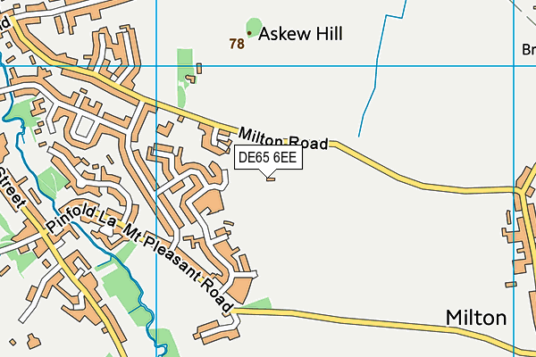 DE65 6EE map - OS VectorMap District (Ordnance Survey) DE65 6EE map - OS VectorMap District (Ordnance Survey)