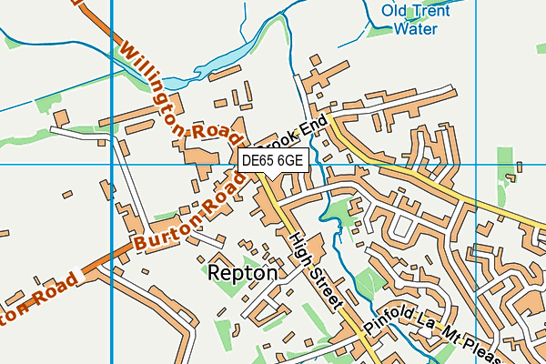 DE65 6GE map - OS VectorMap District (Ordnance Survey)