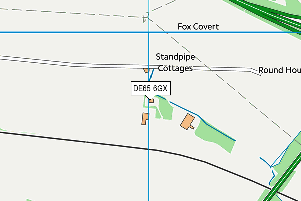 DE65 6GX map - OS VectorMap District (Ordnance Survey) DE65 6GX map - OS VectorMap District (Ordnance Survey)