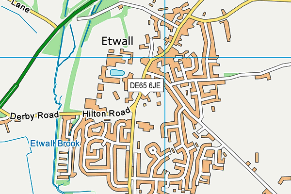 DE65 6JE map - OS VectorMap District (Ordnance Survey) DE65 6JE map - OS VectorMap District (Ordnance Survey)