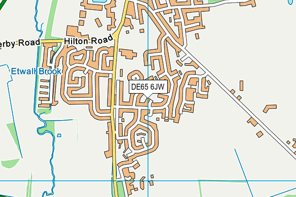 DE65 6JW map - OS VectorMap District (Ordnance Survey) DE65 6JW map - OS VectorMap District (Ordnance Survey)