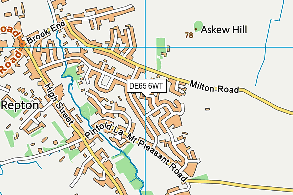 DE65 6WT map - OS VectorMap District (Ordnance Survey) DE65 6WT map - OS VectorMap District (Ordnance Survey)