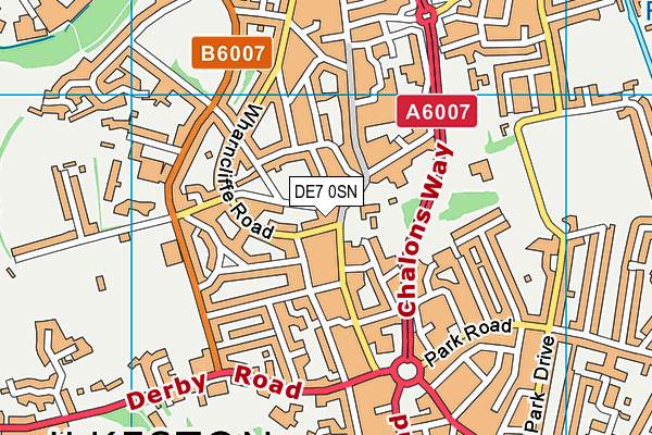 DE7 0SN map - OS VectorMap District (Ordnance Survey) DE7 0SN map - OS VectorMap District (Ordnance Survey)