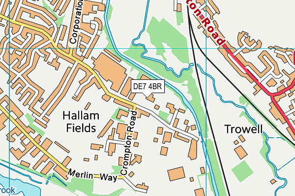 DE7 4BR map - OS VectorMap District (Ordnance Survey) DE7 4BR map - OS VectorMap District (Ordnance Survey)
