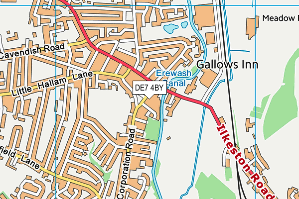 DE7 4BY map - OS VectorMap District (Ordnance Survey) DE7 4BY map - OS VectorMap District (Ordnance Survey)