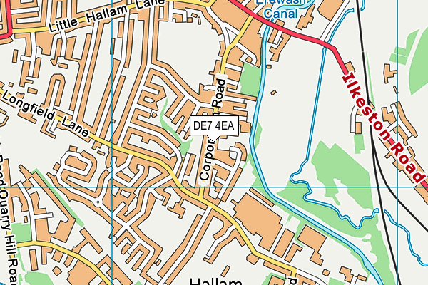 DE7 4EA map - OS VectorMap District (Ordnance Survey) DE7 4EA map - OS VectorMap District (Ordnance Survey)