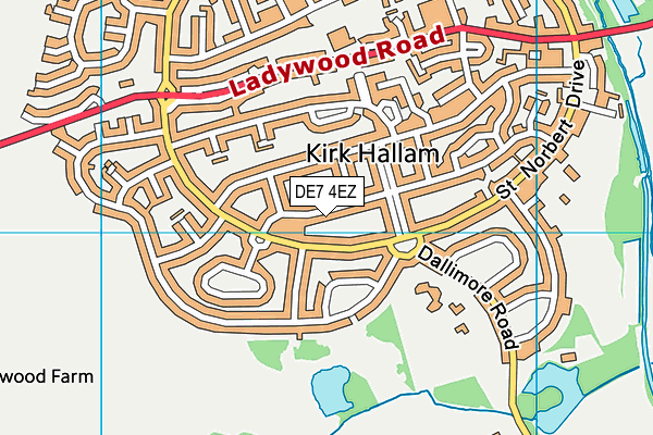 DE7 4EZ map - OS VectorMap District (Ordnance Survey) DE7 4EZ map - OS VectorMap District (Ordnance Survey)