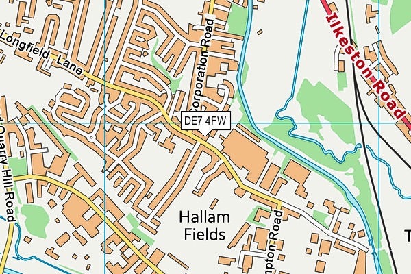 DE7 4FW map - OS VectorMap District (Ordnance Survey) DE7 4FW map - OS VectorMap District (Ordnance Survey)