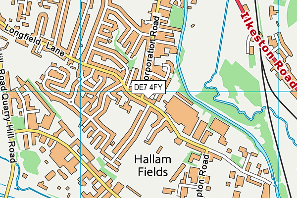 DE7 4FY map - OS VectorMap District (Ordnance Survey) DE7 4FY map - OS VectorMap District (Ordnance Survey)
