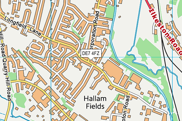 DE7 4FZ map - OS VectorMap District (Ordnance Survey) DE7 4FZ map - OS VectorMap District (Ordnance Survey)