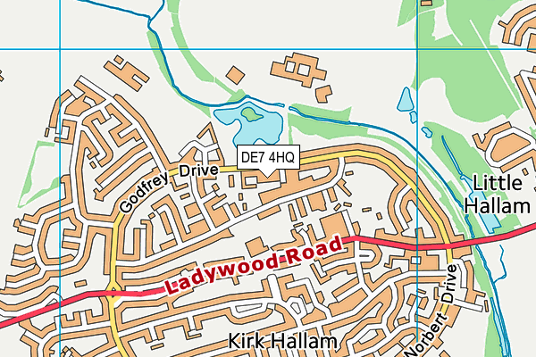 DE7 4HQ map - OS VectorMap District (Ordnance Survey) DE7 4HQ map - OS VectorMap District (Ordnance Survey)