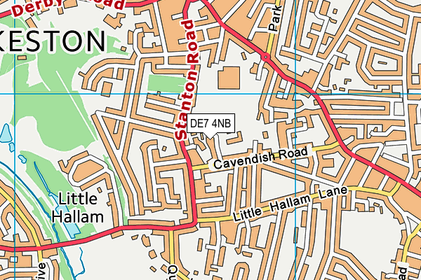 DE7 4NB map - OS VectorMap District (Ordnance Survey) DE7 4NB map - OS VectorMap District (Ordnance Survey)