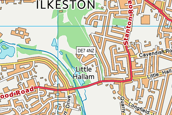 DE7 4NZ map - OS VectorMap District (Ordnance Survey) DE7 4NZ map - OS VectorMap District (Ordnance Survey)