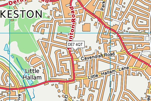 DE7 4QT map - OS VectorMap District (Ordnance Survey) DE7 4QT map - OS VectorMap District (Ordnance Survey)