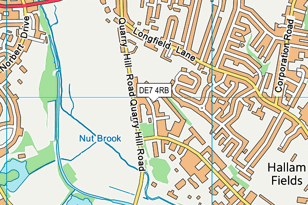 DE7 4RB map - OS VectorMap District (Ordnance Survey) DE7 4RB map - OS VectorMap District (Ordnance Survey)