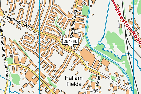 DE7 4RL map - OS VectorMap District (Ordnance Survey) DE7 4RL map - OS VectorMap District (Ordnance Survey)