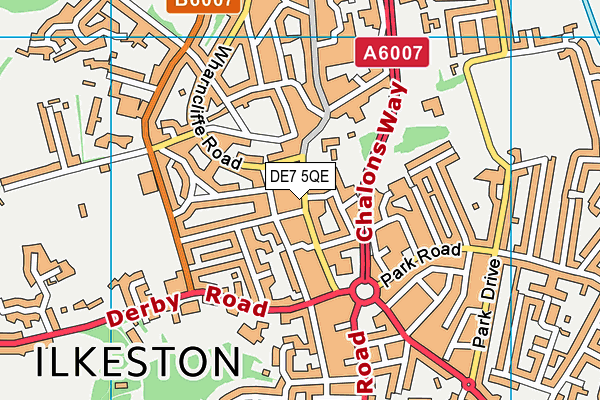 DE7 5QE map - OS VectorMap District (Ordnance Survey) DE7 5QE map - OS VectorMap District (Ordnance Survey)