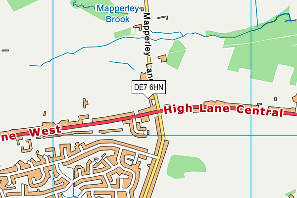 DE7 6HN map - OS VectorMap District (Ordnance Survey)