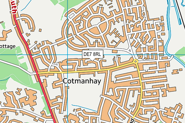 DE7 8RL map - OS VectorMap District (Ordnance Survey) DE7 8RL map - OS VectorMap District (Ordnance Survey)