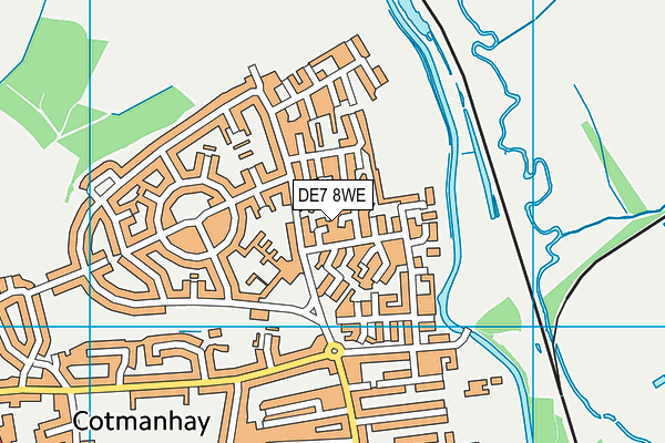 DE7 8WE map - OS VectorMap District (Ordnance Survey) DE7 8WE map - OS VectorMap District (Ordnance Survey)