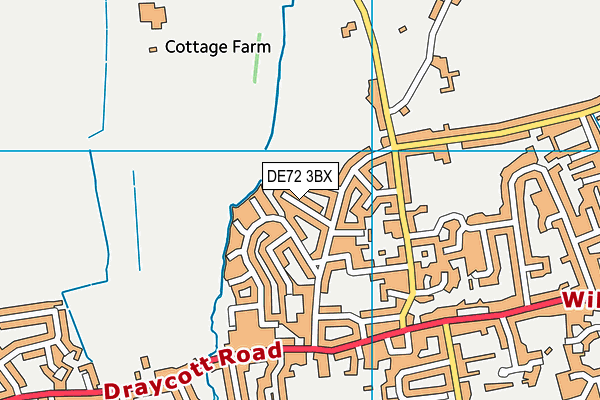 DE72 3BX map - OS VectorMap District (Ordnance Survey) DE72 3BX map - OS VectorMap District (Ordnance Survey)