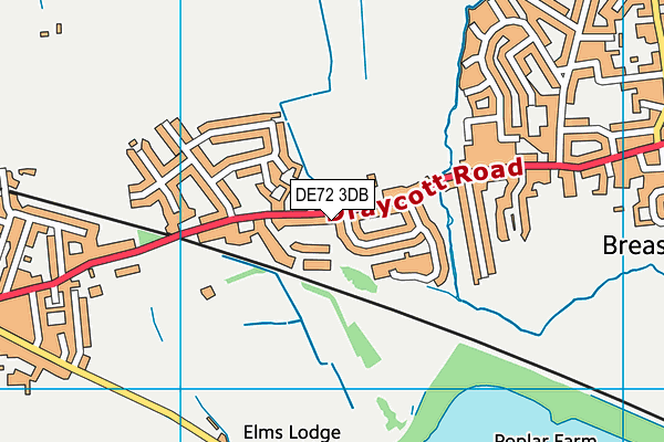 DE72 3DB map - OS VectorMap District (Ordnance Survey) DE72 3DB map - OS VectorMap District (Ordnance Survey)