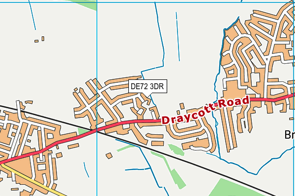 DE72 3DR map - OS VectorMap District (Ordnance Survey) DE72 3DR map - OS VectorMap District (Ordnance Survey)